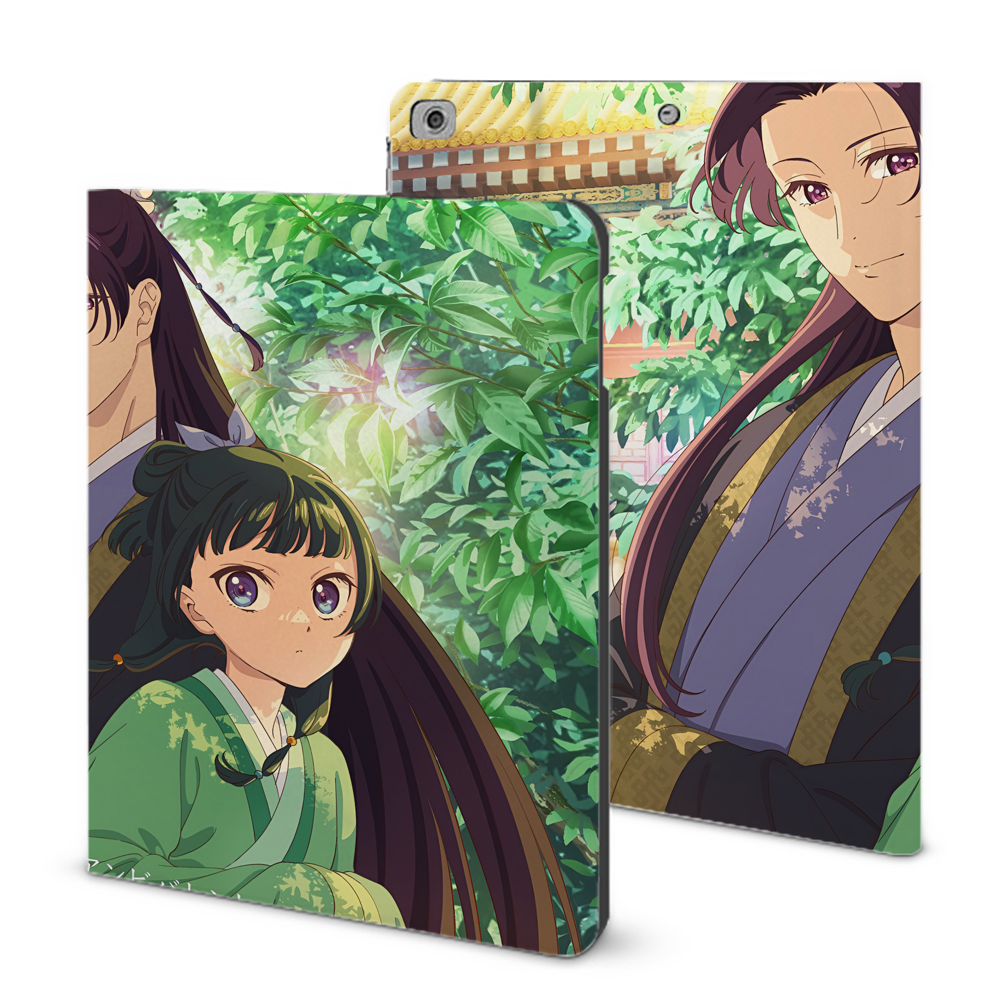 （画像用） 薬屋のひとりごと The Apothecary Diaries IPad ケース ブック型 PUレザー TPU 耐衝撃 軽量 薄型 ペン収納なし 全面保護 IPad 各モデル対応